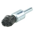 Weiler Controlled Flare Crimped Wire End Brush 1/2", .0104" Steel Fill 10301